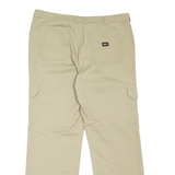 DICKIES Cargo Workwear Womens Trousers Beige Relaxed Straight W36 L30