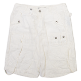 RALPH LAUREN Womens Cargo Shorts White M W30