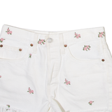 LEVI'S 501 Womens Casual Shorts Cream Floral XS W26