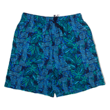 SPEED WAY Mens Swimming Shorts Blue Floral M W28