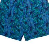 SPEED WAY Mens Swimming Shorts Blue Floral M W28