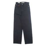LEVI'S Womens Jeans Black Regular Straight W23 L27