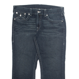 TRUE RELIGION Mens Jeans Blue Regular Straight Stone Wash W38 L28