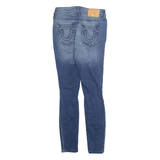 TRUE RELIGION Distressed Womens Jeans Blue Slim Tapered Stone Wash W26 L28