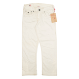 TRUE RELIGION Mens Jeans Cream Regular Straight W28 L26