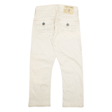 TRUE RELIGION Mens Jeans Cream Regular Straight W28 L26