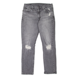 LEVI'S 511 Jeans Distressed Mens Grey Slim Straight Stone Wash W33 L30