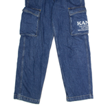 KARL KANI Cargo Mens Jeans Blue Regular Wide-Leg W28 L28