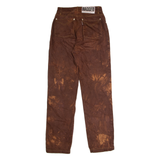 RAGGED Tie-Dye Womens Jeans Brown Slim Tapered Acid Wash W26 L28