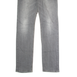 DRIVER Mens Jeans Grey Regular Straight Stone Wash W31 L34