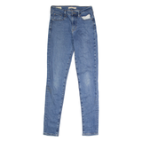 LEVI'S 721 High Rise Womens Jeans Blue Regular Skinny Stone Wash W25 L30