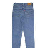 LEVI'S 721 High Rise Womens Jeans Blue Regular Skinny Stone Wash W25 L30