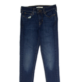 LEVI'S 710 Super Womens Jeans Blue Regular Skinny Stone Wash W27 L30