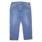 WRANGLER Mens Jeans Blue Regular Straight Stone Wash W38 L25