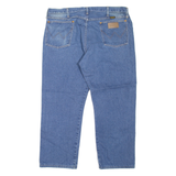 WRANGLER Mens Jeans Blue Regular Straight Stone Wash W38 L25