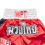 WPT Martial Arts Wales Mens Sports Shorts Red Crazy Pattern S W20