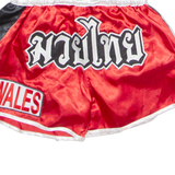 WPT Martial Arts Wales Mens Sports Shorts Red Crazy Pattern S W20