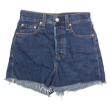 LEVI'S Premium Rib Cage Womens Denim Shorts Blue XXS W24