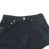 LEVI'S Womens Denim Shorts Black XXS W25