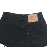 LEVI'S Womens Denim Shorts Black XXS W25
