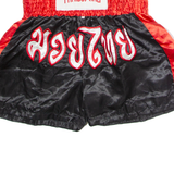 THAI BOXING Martial Arts Mens Sports Shorts Black Colourblock XL W30