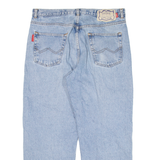 FACTICE Mens Jeans Blue Relaxed Straight W34 L24