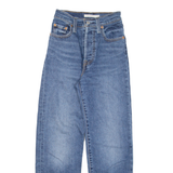 LEVI'S Ribcage Womens Jeans Blue Regular Straight W23 L27