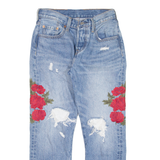 LEVI'S Altered Distressed Womens Jeans Blue Regular Tapered W25 L24