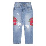 LEVI'S Altered Distressed Womens Jeans Blue Regular Tapered W25 L24