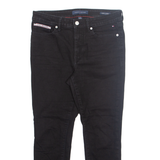 TOMMY HILFIGER Womens Jeans Black Slim Tapered W30 L25
