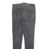 LEVI'S 711 Big E Womens Jeans Grey Slim Skinny Stone Wash W26 L32