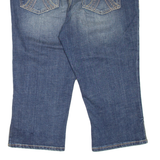 SEVEN7 Cropped Womens Jeans Blue Regular Tapered Stone Wash W33 L21