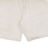 WRANGLER Carpenter Mens Denim Shorts Beige Relaxed L W36