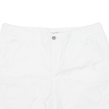 CALVIN KLEIN Womens Casual Shorts White Relaxed XL W36