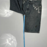 Unbranded Denim Shorts - 34W 12L Gray Denim