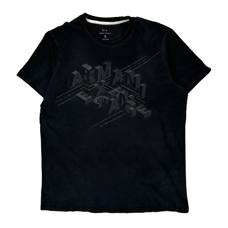 Armani Exchange Slim T-Shirt - Medium Black Cotton