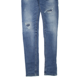 DIESEL D.N.A Distressed Womens Jeans Blue Regular Skinny Stone Wash W29 L34