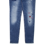 GUESS Ultra Low Womens Jeans Blue Regular Skinny Stone Wash W30 L29