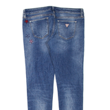 GUESS Ultra Low Womens Jeans Blue Regular Skinny Stone Wash W30 L29