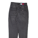 TOMMY HILFIGER High Rise Womens Jeans Grey Regular Mom W26 L32