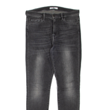 7 FOR ALL MANKIND Womens Jeans Grey Regular Skinny Stone Wash W32 L31