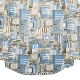 HAPPY LIFE Mens Shirt Blue Geometric Long Sleeve S