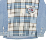 Com Un Jean Mens Shirt Blue Check Long Sleeve S