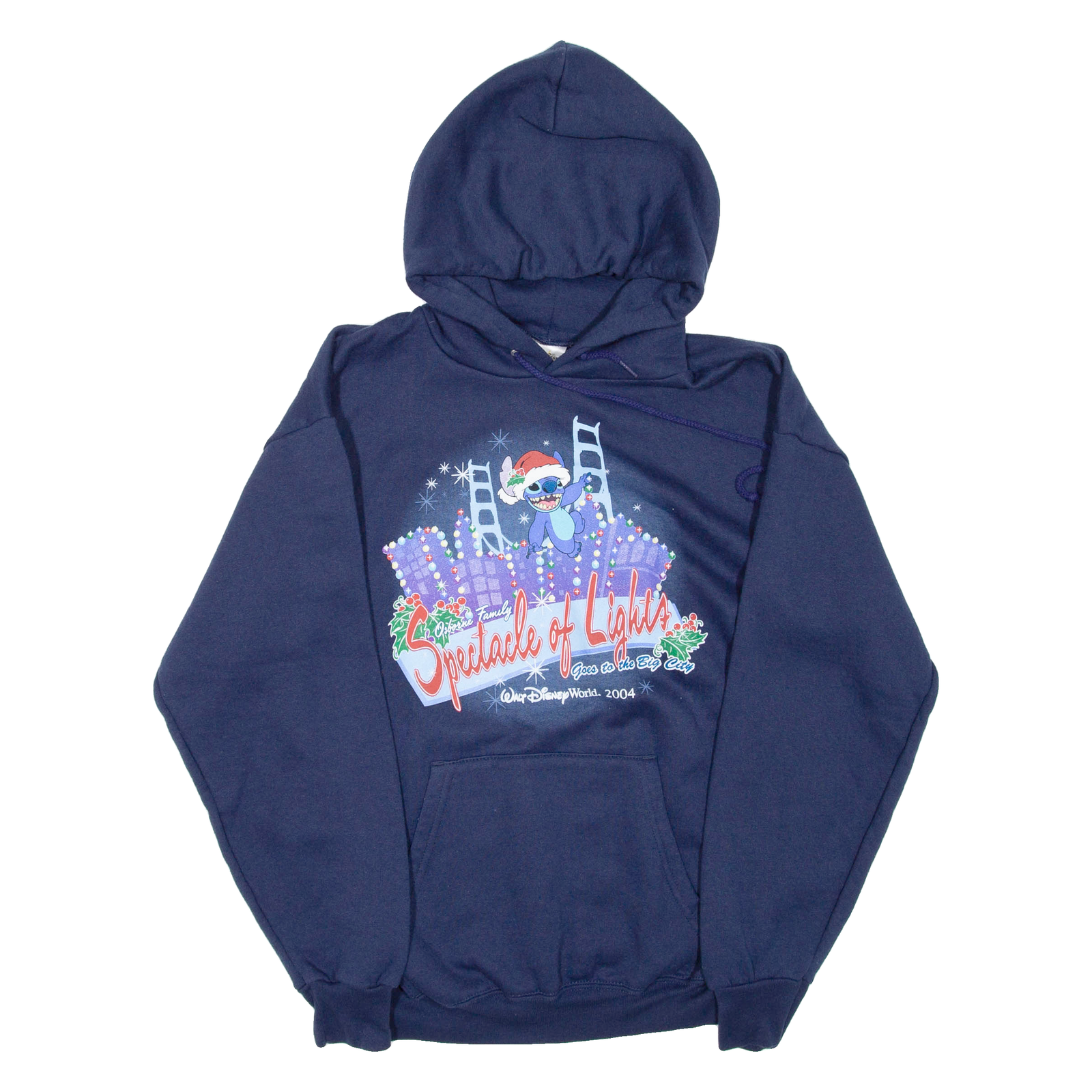 DISNEY Disneyland Spectacle Of Lights Mens Blue Hoodie M