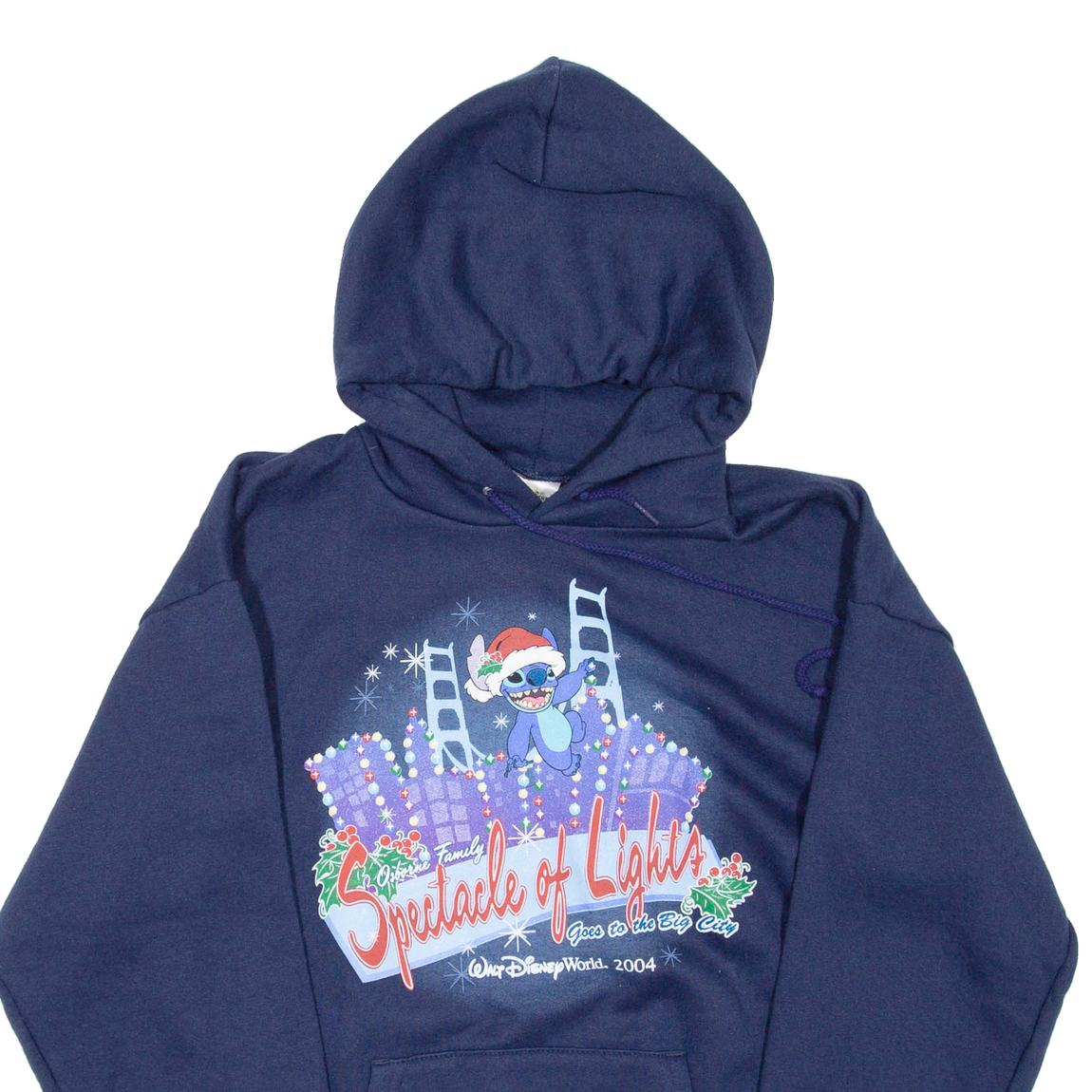 DISNEY Disneyland Spectacle Of Lights Mens Blue Hoodie M
