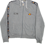 ELLESSE Womens Grey Hoodie Full Zip UK 10