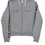 ELLESSE Womens Grey Hoodie Full Zip UK 10