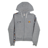 ELLESSE Womens Grey Hoodie Full Zip UK 10