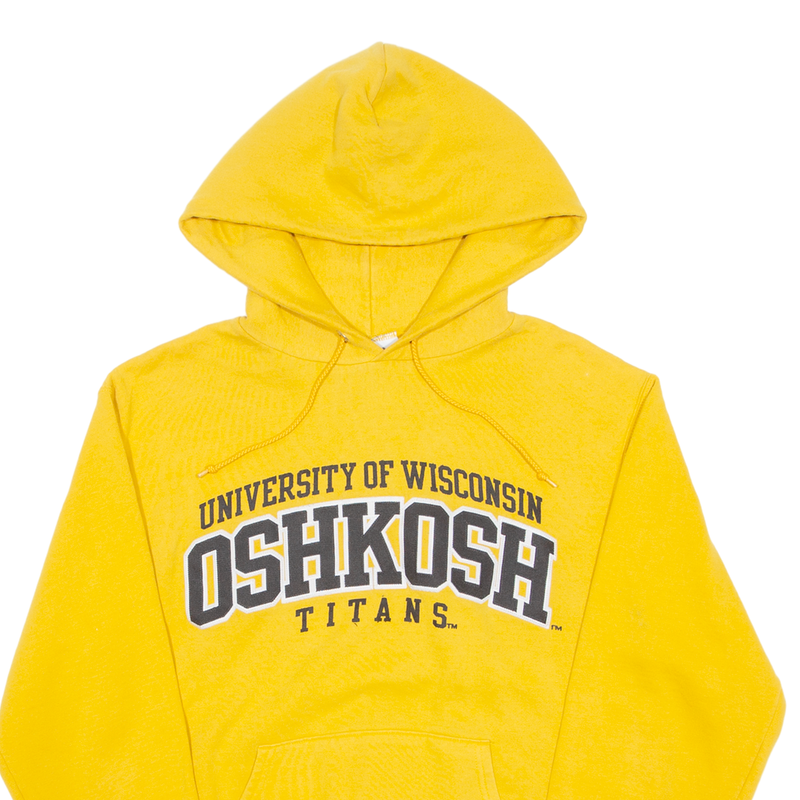 CHAMPION Wisconsin Oshkosh Titans Mens Yellow Hoodie S