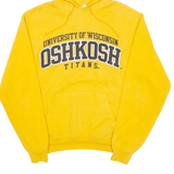 CHAMPION Wisconsin Oshkosh Titans Mens Yellow Hoodie S